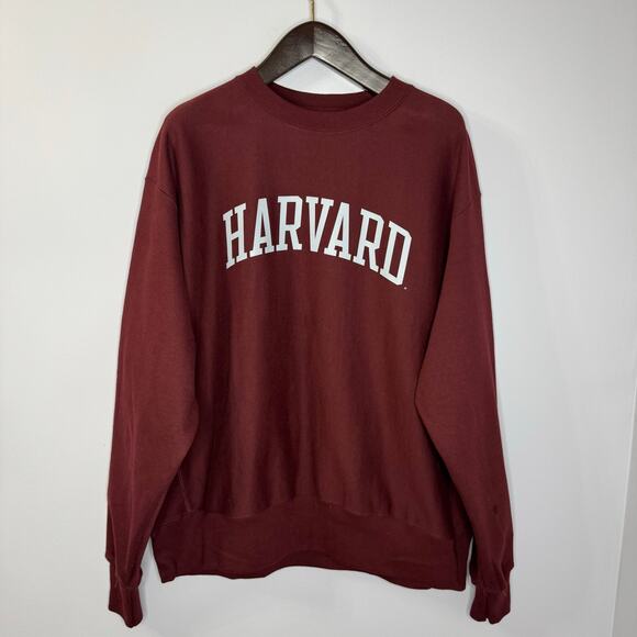 Harvard University Crimson Champion Reverse Weave Sweetheart Red Maroon XL - Picture 10 of 10
